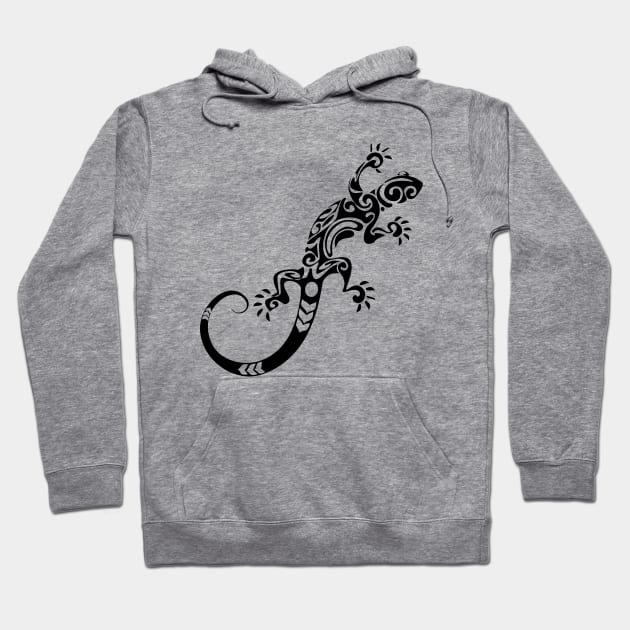 Tribal Lizard Art Hoodie by redhornet